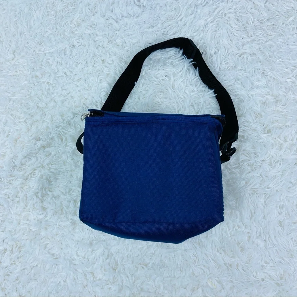 UNBRANDED navy blue insulated lunch bag with long adjustable strap